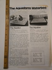 Vintage 1970s Aquadorm Waterbed Brochure Aqualux Aqualow Heat Bed Retro Ephemera