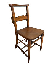 Original Antique Victorian Wooden Church / Chapel Chairs With Bible Backs