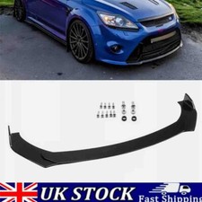 For Ford Focus ST225 MK2 Glossy Black Front Bumper Spoiler Lip Splitter Body Kit