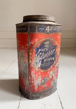 Vintage Foxes Glacier Mints Metal Sweet Tin - Collectable Piece, 26cm high