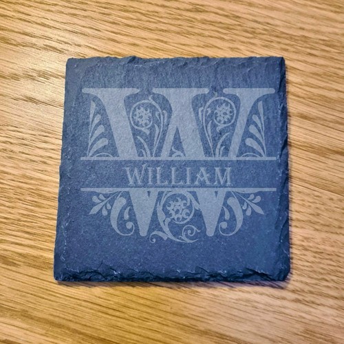 Personalised slate coaster - personalised,