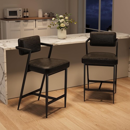 2pcs height back barstools - height,