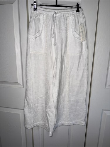 Women white beach pants - white,