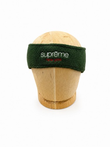 Supreme green fleece headband - fleece,