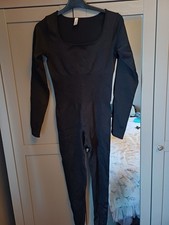 Ladies Black Ribbed Long