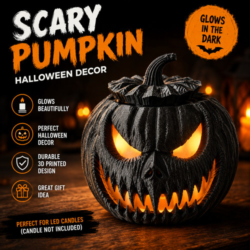 Printed halloween pumpkin - printed,