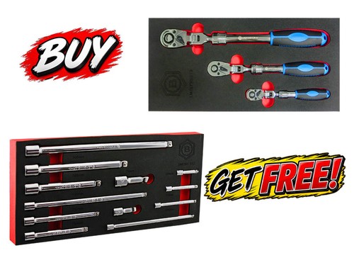3pc extending ratchet set with - set,
