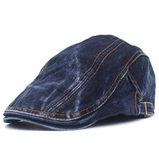 Retro Washed Denim Newsboy