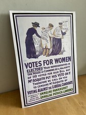 A3 Poster - Votes for Women - Suffragettes - 170g - Reproduction.