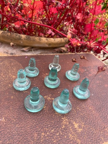 Antique old green glass - 8,