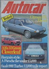 Autocar 15/9/1984 featuring