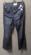 Diane Gilman Boot Cut Jeans Dark Blue UK 14 LN055 CC 09
