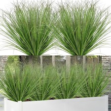 12PCS Artificial Plants Outdoor Fake Wheat Grass Greenery Shrubs Garden Decor