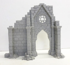 O gauge 1:43 scale derelict church / abbey / castle ruins tall doorway section