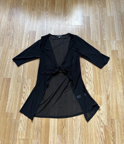 Primark black sheer tie - black, front