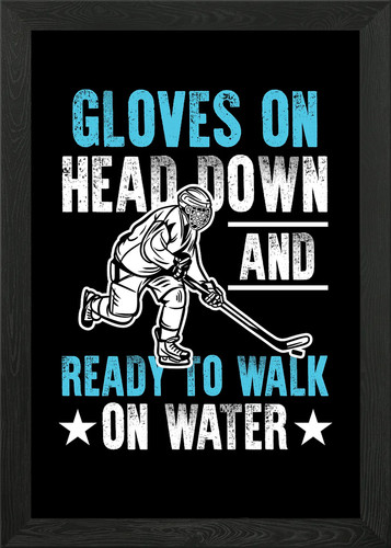 Ice hockey gloves framed - hockey, on