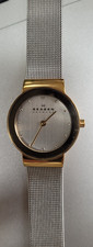 Skagen 358SGSCD Wrist Watch for Women, gold and silver, mesh adjustable strap