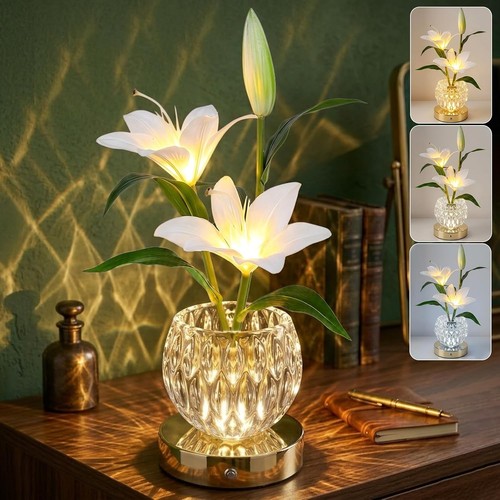 White lily flower table lamp - lily,