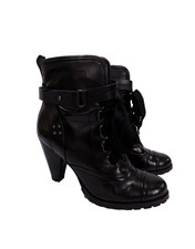 M&S Boots Limited Collection Womens UK 6 Black Block Heel Victorian Steampunk