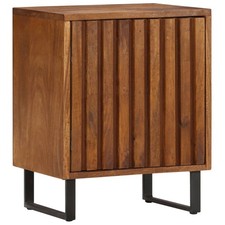 Solid Mango Wood Bedside Cabinet Bedroom Nightstand Side Table Unit vidaXL