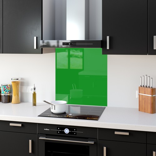 Kitchen glass splashback - kitchen,