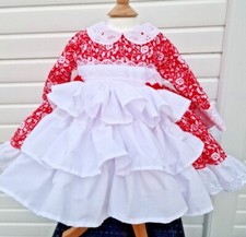 DREAM 1-6  years BABY GIRL Red Xmas puffball layered Romany Spanish dress