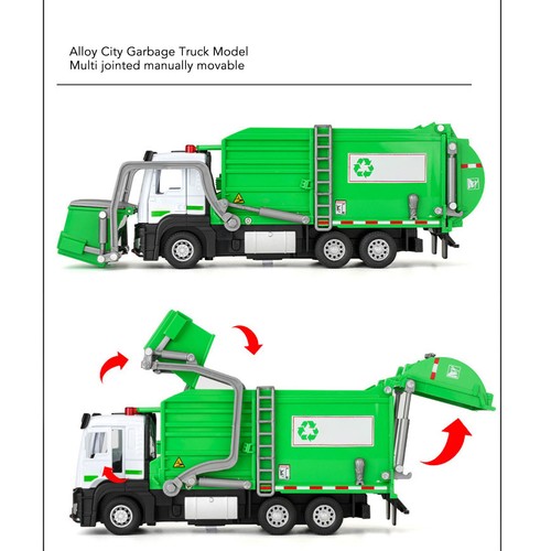 Garbage truck toy with - 1:32,