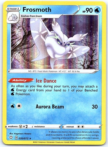 Frosmoth 030 072 holo rare - frosmoth, 030/072
