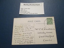 1912 MALTBY/ROTHERHAM Type 11, 6mm Doncaster, Town Moor Avenue & Racecourse PC