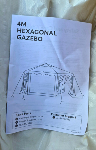Argos hexagonal gazebo - argos,