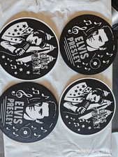 Set of 4 Elvis Coasters 3D