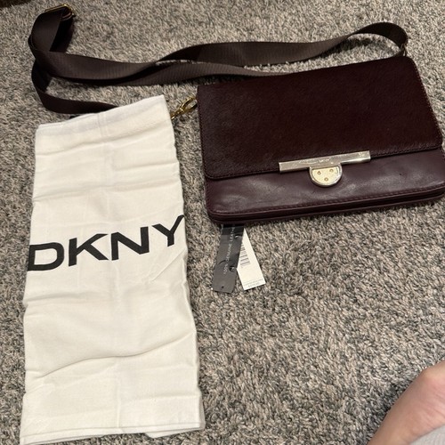 Dkny burgundy logo - logo, crossbody
