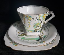 Standard China Vintage Art Deco Trio . PAGODA. Cup Saucer  Plate. Fabulous. 