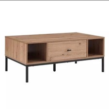 Dusk Willow Oak Effect & Black Coffee Table with Drawer RRP £189