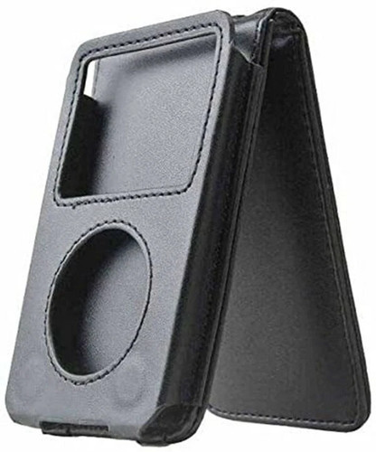 Black leather case - black, for