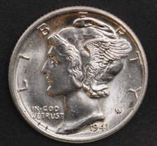 1941 10C Mercury Dime FB -