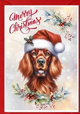 Irish Setter Red Dog Christmas