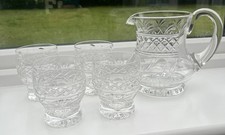 Stuart Crystal Imperial Pattern 10 oz Tumbler x 4 & 2pt Jug Excellent Condition