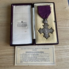 Silver Hallmarked MBE Medal -