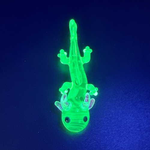 Handblown uranium art glass - glass, uv