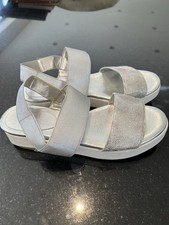 Dune Silver Sparkly  Sandals Size 5