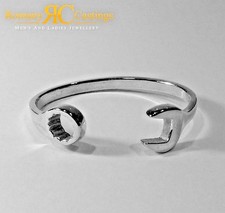 Baby's 9ct White Gold Solid Spanner Bangle 10 grams Fully Hallmarked