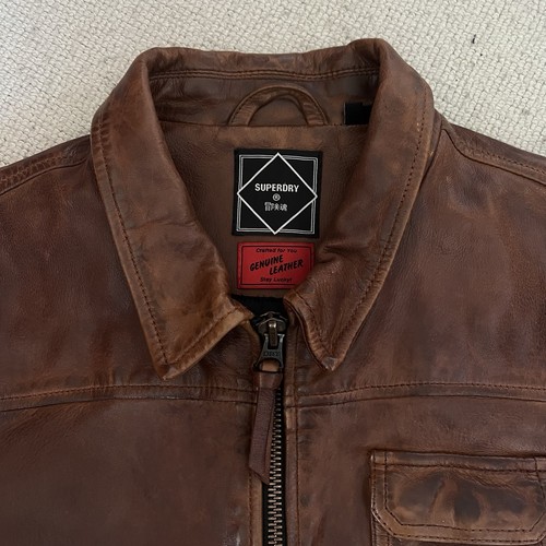 Superdry brad men brown aged - superdry, men's