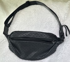 Aimee Kestenberg Milan Black Studded Leather Belt Bum Bag  