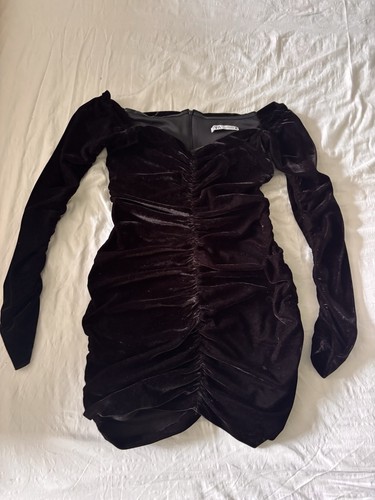 Zara black velvet dress - zara,