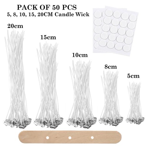 Long pre waxed candle wicks - long,