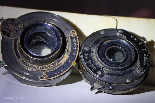 Two old camera lenses - two,