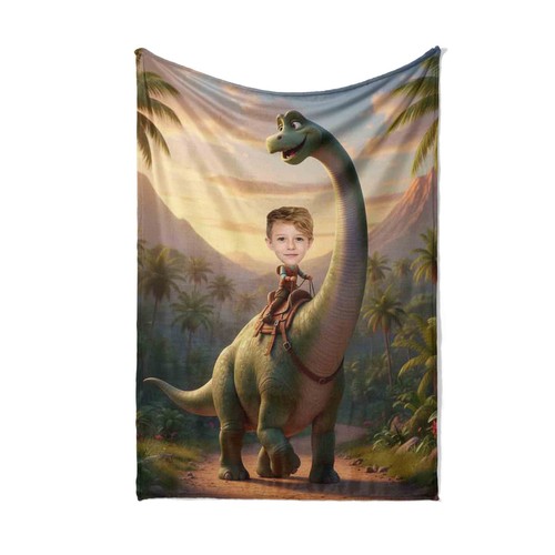 Dinosaur upload face blanket - upload,