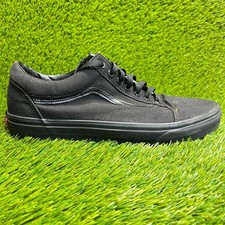 Vans Old Skool Mens Size 12 Triple Black Athletic Walking Skate Shoes Sneakers