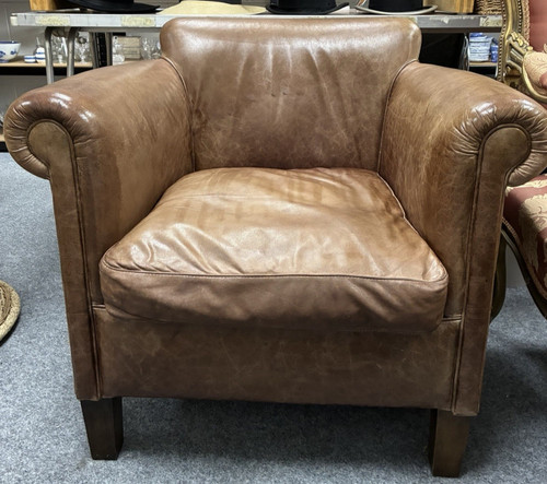 Tan brown leather tub - tan,